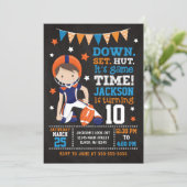 Football Birthday Invitation for a Boy (Standing Front)