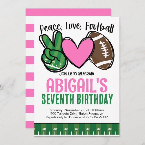 Football Birthday Invite