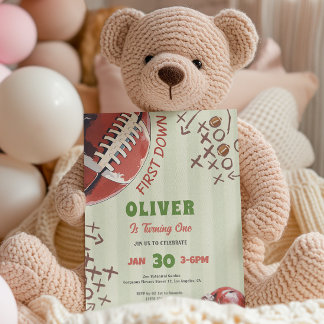 Football Birthday Invite