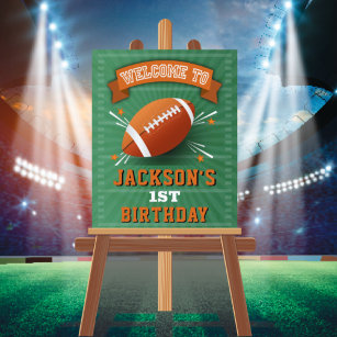 Football Birthday or Baby Shower welcome sign