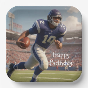 Football Birthday Paper Plates