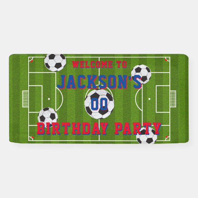 Football Birthday Party Banner (Horizontal)