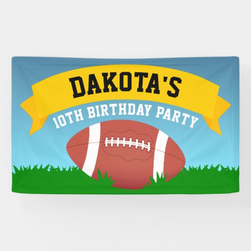 Football Birthday Party Banner