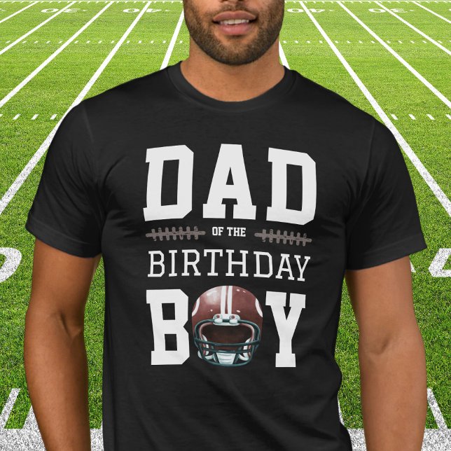 Football Birthday Party Dad T-Shirt (Dad of the Birthday Boy - First year down football party)
