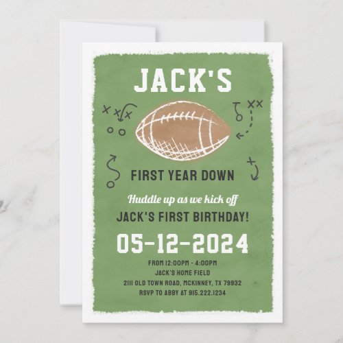 Football Birthday Party Event Invitation