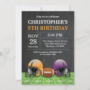 Minnesota Vikings Ticket Style Sports Party Invitations – Sports Invites