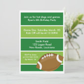 Football Birthday Party Invitation (Standing Front)