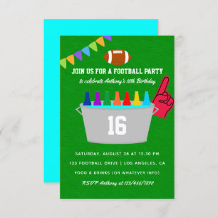 Football Birthday Party Invitation