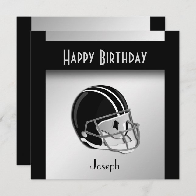 Football Birthday Party Invitation (Front/Back)