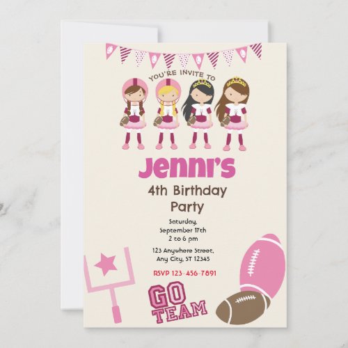 Football  Birthday Party Invitation