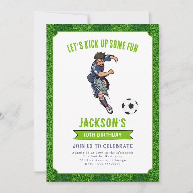 Football Birthday Party Invitation (Front)