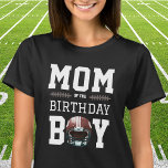 Football Birthday Party Mom T-Shirt<br><div class="desc">Introducing our exclusive 'Mom of the Birthday Boy' T-shirt—a symbol of love and celebration in perfect harmony with the 'First Year Down' football-themed festivities. This T-shirt isn't just an outfit; it's a heartfelt declaration of a mother's pride and joy. Meticulously designed, this T-shirt beautifully captures the vibrant spirit of the...</div>
