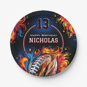 Football Birthday Party Paper Plates