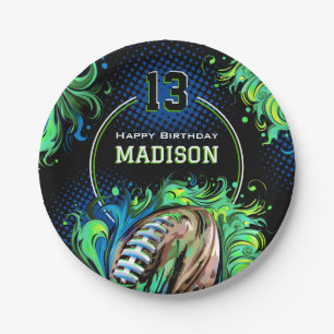 Football Birthday Party Paper Plates