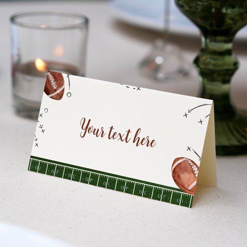 Football Birthday Party Place Card