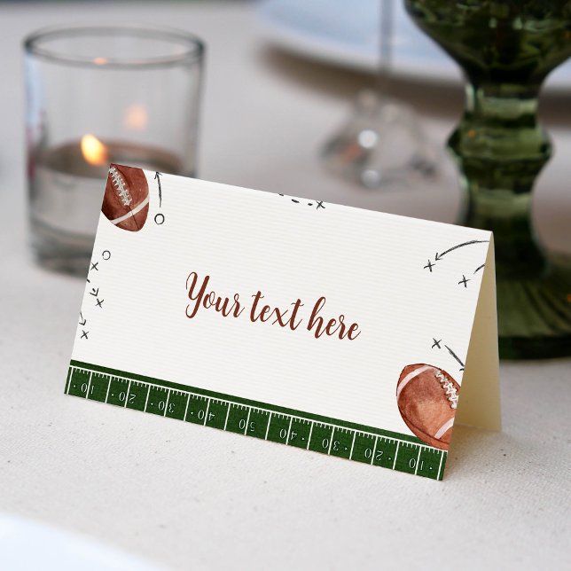 Football Birthday Party Place Card (Creator Uploaded)