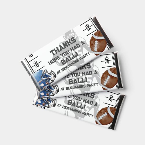 Football Birthday Party Thank You Favor Hershey Bar Favors