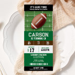 Football Birthday Party Ticket Invitation<br><div class="desc">Football Birthday Party Ticket Invitation.</div>