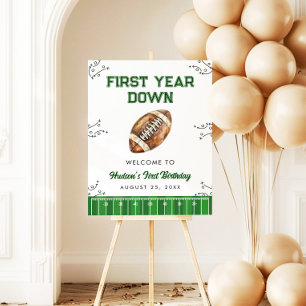 Football Birthday Party Welcome Sign