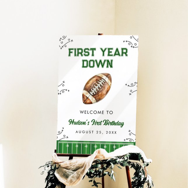 Football Birthday Party Welcome Sign (Creator Uploaded)