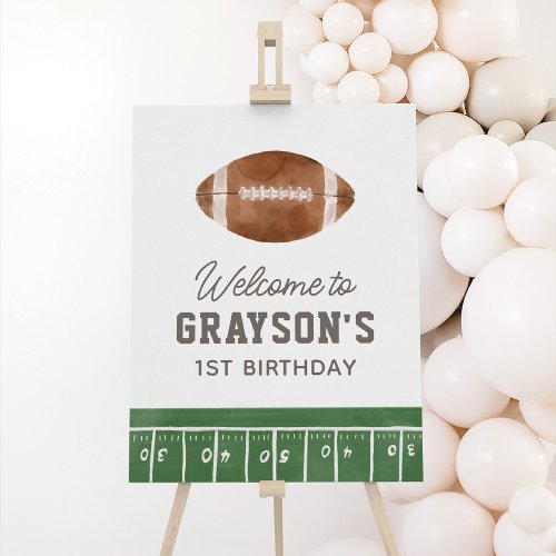 Football Birthday Party Welcome Sign