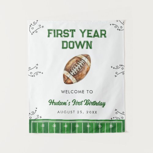 Football Birthday Party Welcome Sign
