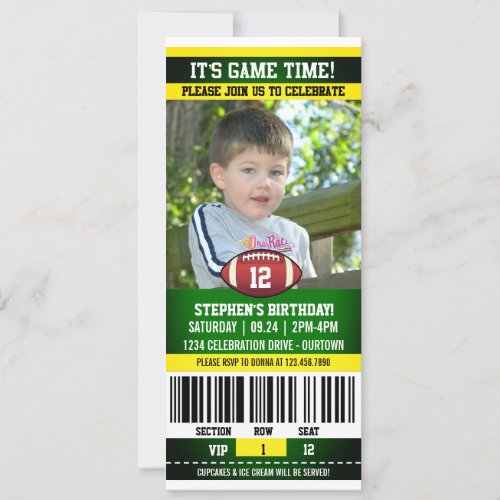 Football Birthday Photo Template