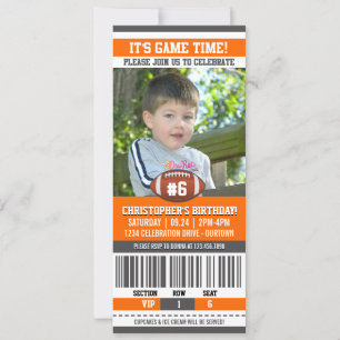 Football Birthday Photo Template