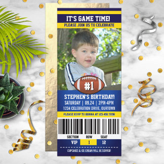 Football Birthday Photo Template
