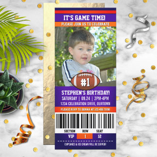 Football Birthday Photo Template