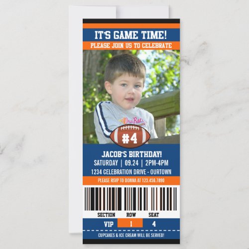 Football Birthday Photo Template