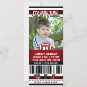 Football Birthday Photo Template