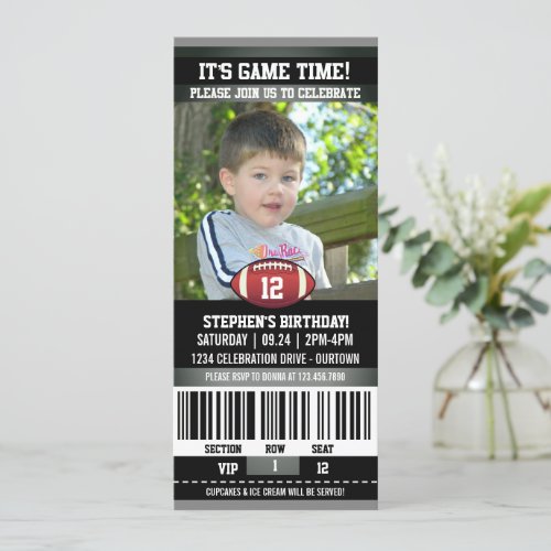 Football Birthday Photo Template