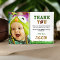 Football Birthday Photo Thank You Card