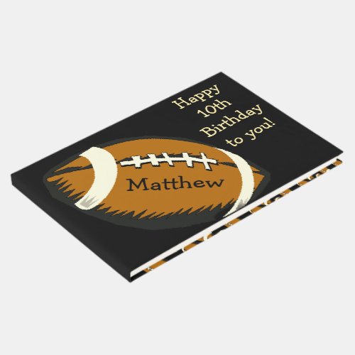 Football Birthday Sports Guest Book