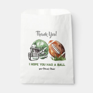 Football Birthday Thank You Favor Bags