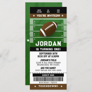 Chicago Bears Ticket Style Sports Party Invitations – Sports Invites