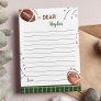 Football Birthday Time Capsule Note Message Card