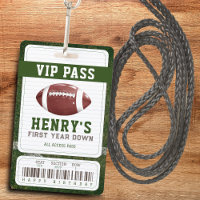 Football Birthday Vip Pass Boy's 1st birthday