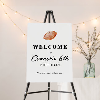 Football Birthday Welcome Sign