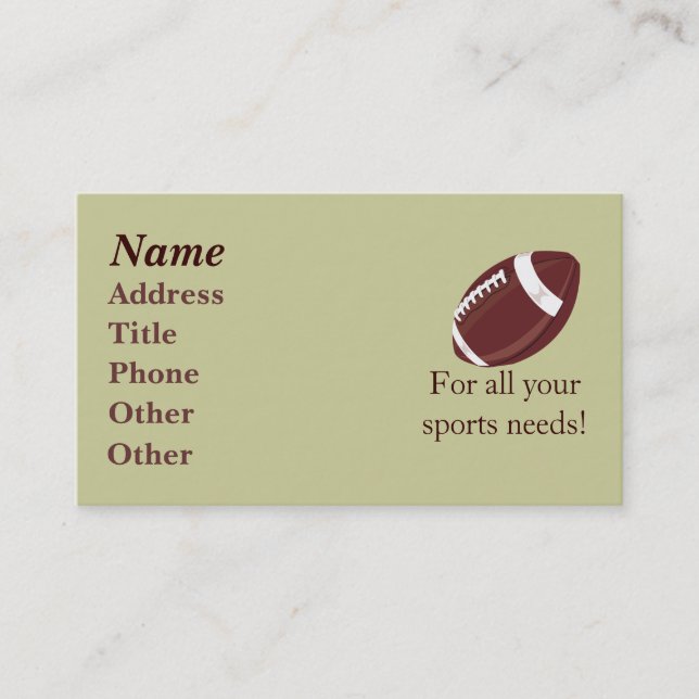 Football Biz Card (Front)