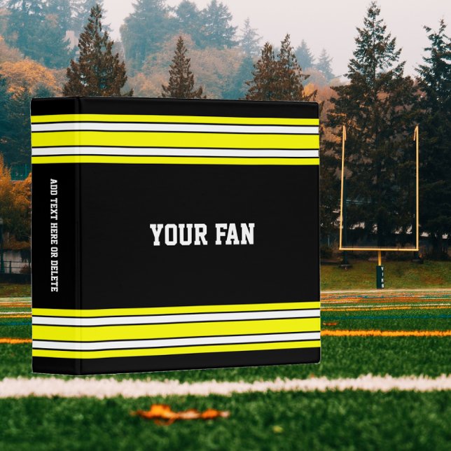 Football Black & Gold Personalized Binder (Creator Uploaded)