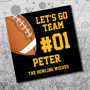 Football Black Gold Team Colors Car Magnet