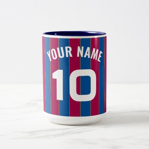 Football Blaugrana Jersey Two_Tone Coffee Mug