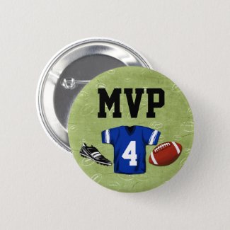 Football Blitz Kids' Birthday Party MVP Pinback Button