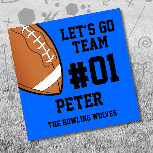 Football Blue Black Sports Car Magnet