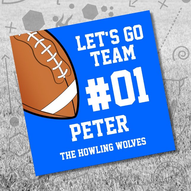 Football Blue White Sports Car Magnet (Creator Uploaded)