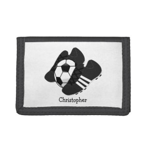 Football Boots Just Add Name Tri-fold Wallet