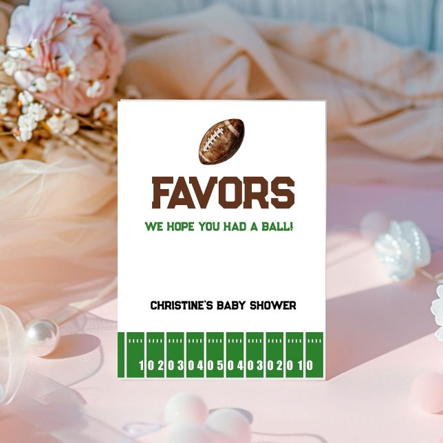 Football Boy Baby shower food Favors Sign (Creator Uploaded)