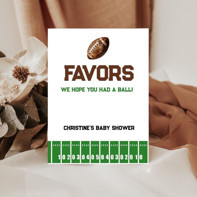 Football Boy Baby shower food Favors Sign (Creator Uploaded)